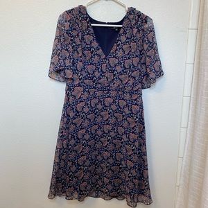 Madewell Orchard Flutter Sleeve Floral Mini Dress